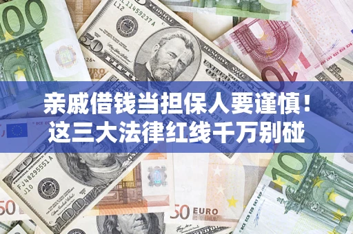 济南亲戚借钱当担保人要谨慎！这三大法律红线千万别碰