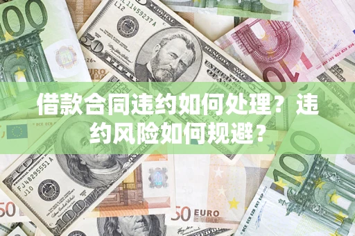 济南借款合同违约如何处理？违约风险如何规避？