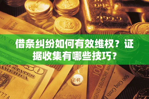 济南借条纠纷如何有效维权？证据收集有哪些技巧？