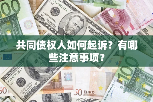 济南共同债权人如何起诉？有哪些注意事项？