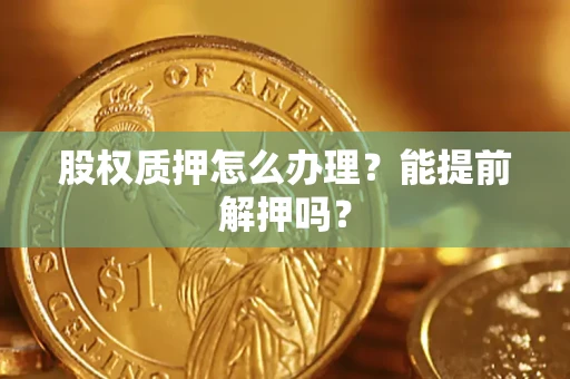 济南股权质押怎么办理？能提前解押吗？